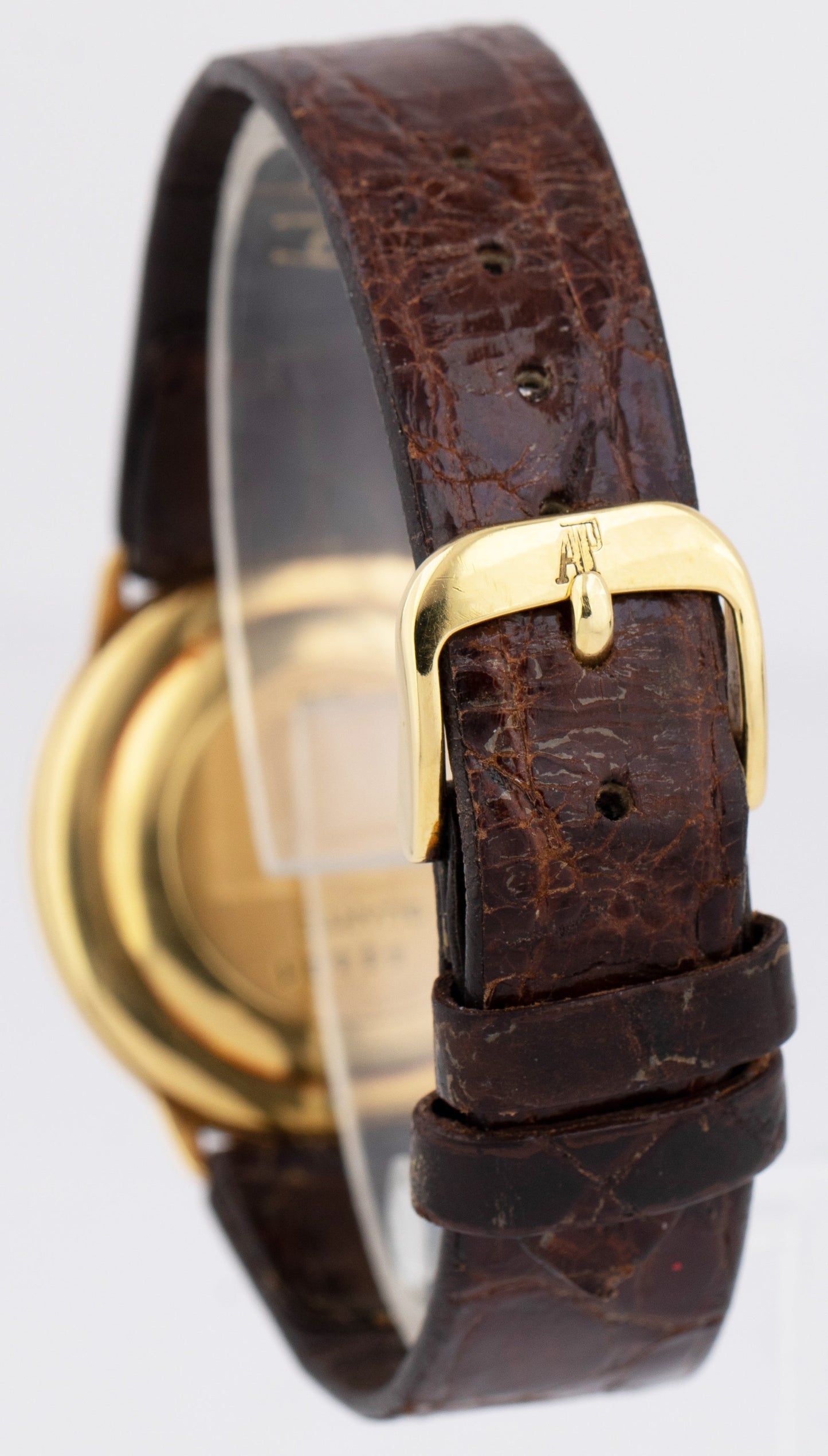 Audemars Piguet Classic Ultra Thin 18K Yellow Gold Quartz White Swiss Watch