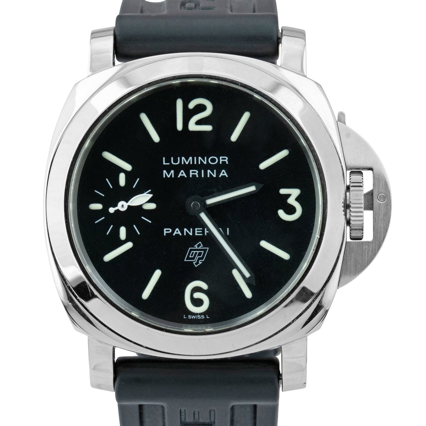 Panerai PAM 005 Luminor Marina Logo Black 44mm Mechanical Watch PAM00005 B+P