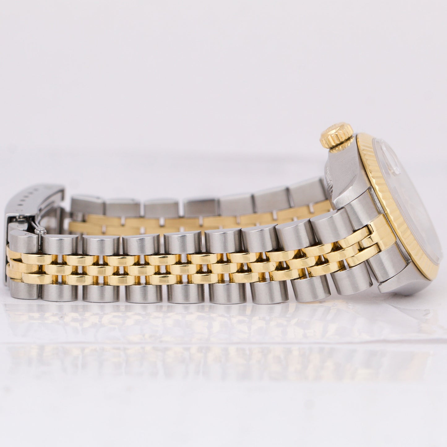 Ladies Rolex DateJust 79173 DIAMOND Champagne Two-Tone Gold 26mm Jubilee Watch