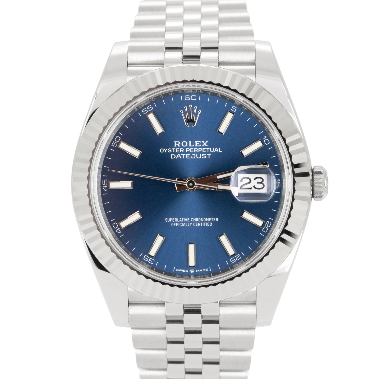 NEW SEPT. 2022 Rolex DateJust 41 Blue Stainless Steel Jubilee 41mm Watch 126334