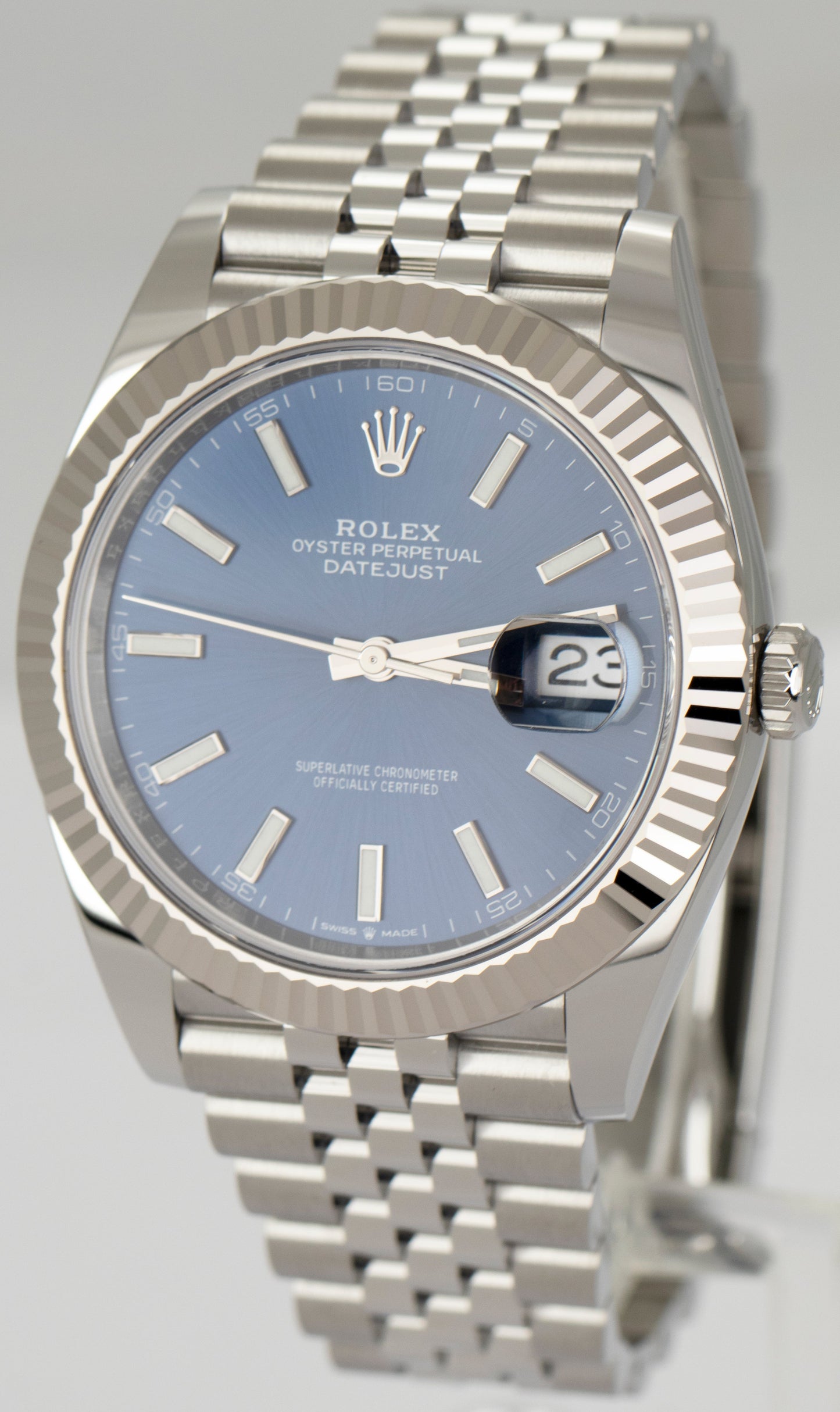 NEW SEPT. 2022 Rolex DateJust 41 Blue Stainless Steel Jubilee 41mm Watch 126334