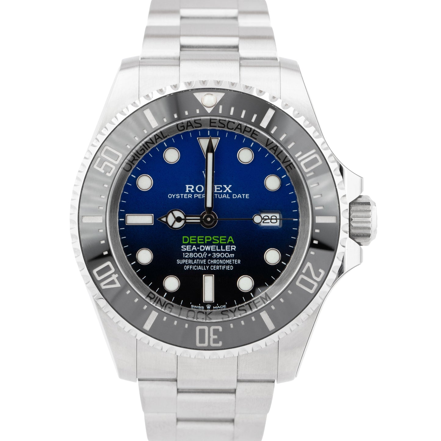 STICKERED Rolex Sea-Dweller Deepsea James Cameron Blue Steel 44mm 126660 Watch