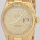 UNDATED Rolex Day-Date President Champagne Tapestry 36mm Watch 18038 PAPERS