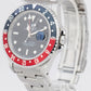 1998 PAPERS Rolex GMT-Master I 40mm PEPSI Blue Red Stainless Watch 16700 BOX