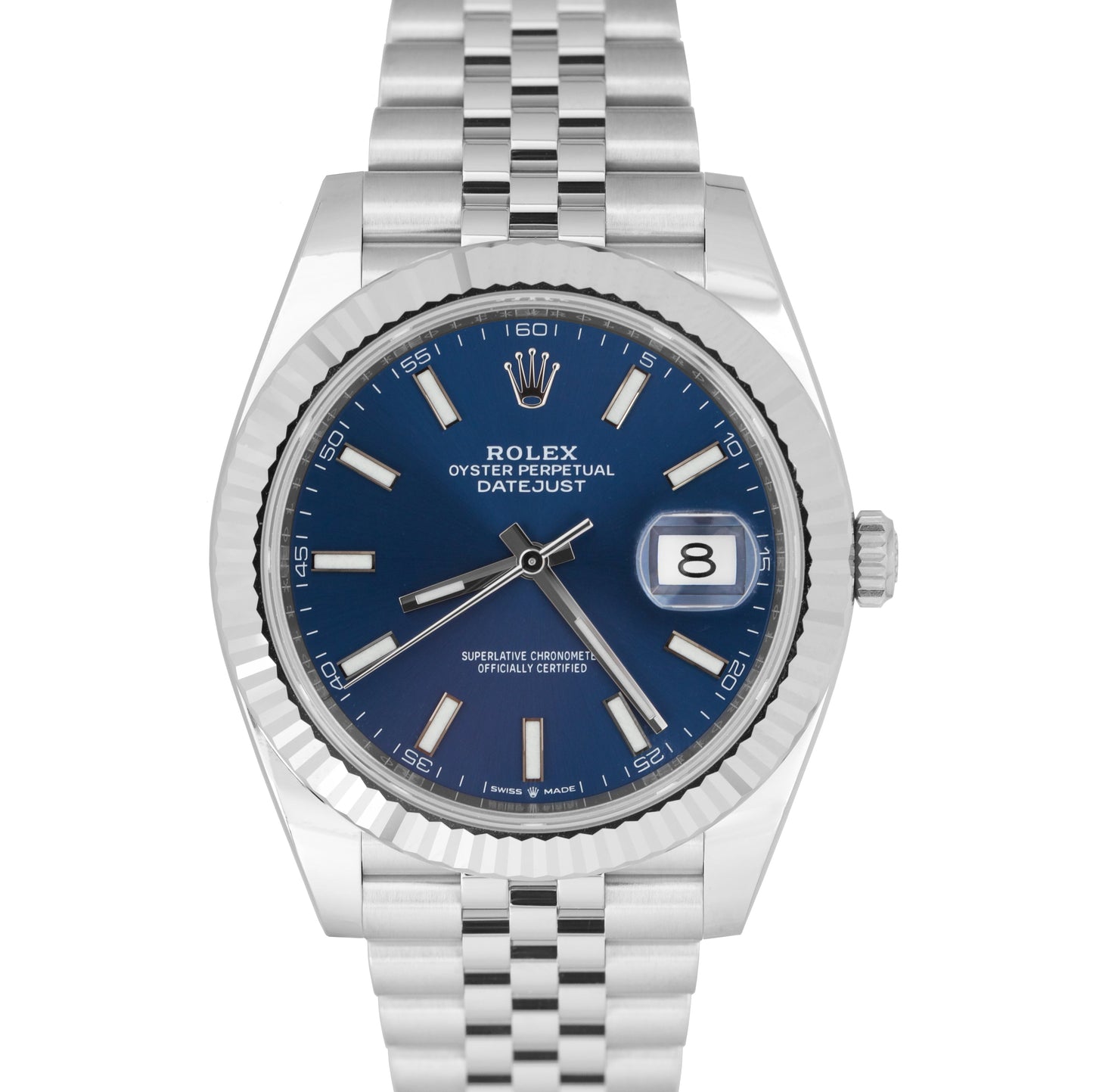 NEW SEPTEMBER 2022 Rolex DateJust 41 Blue Stainless Steel JUBILEE Watch 126334
