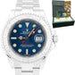 MINT Rolex Yacht-Master 40mm Blue Stainless Steel Oyster Watch 116622 BOX CARD