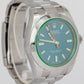 MINT Rolex Milgauss Z-Blue Green 40mm 116400 GV Stainless Steel  Watch CARD
