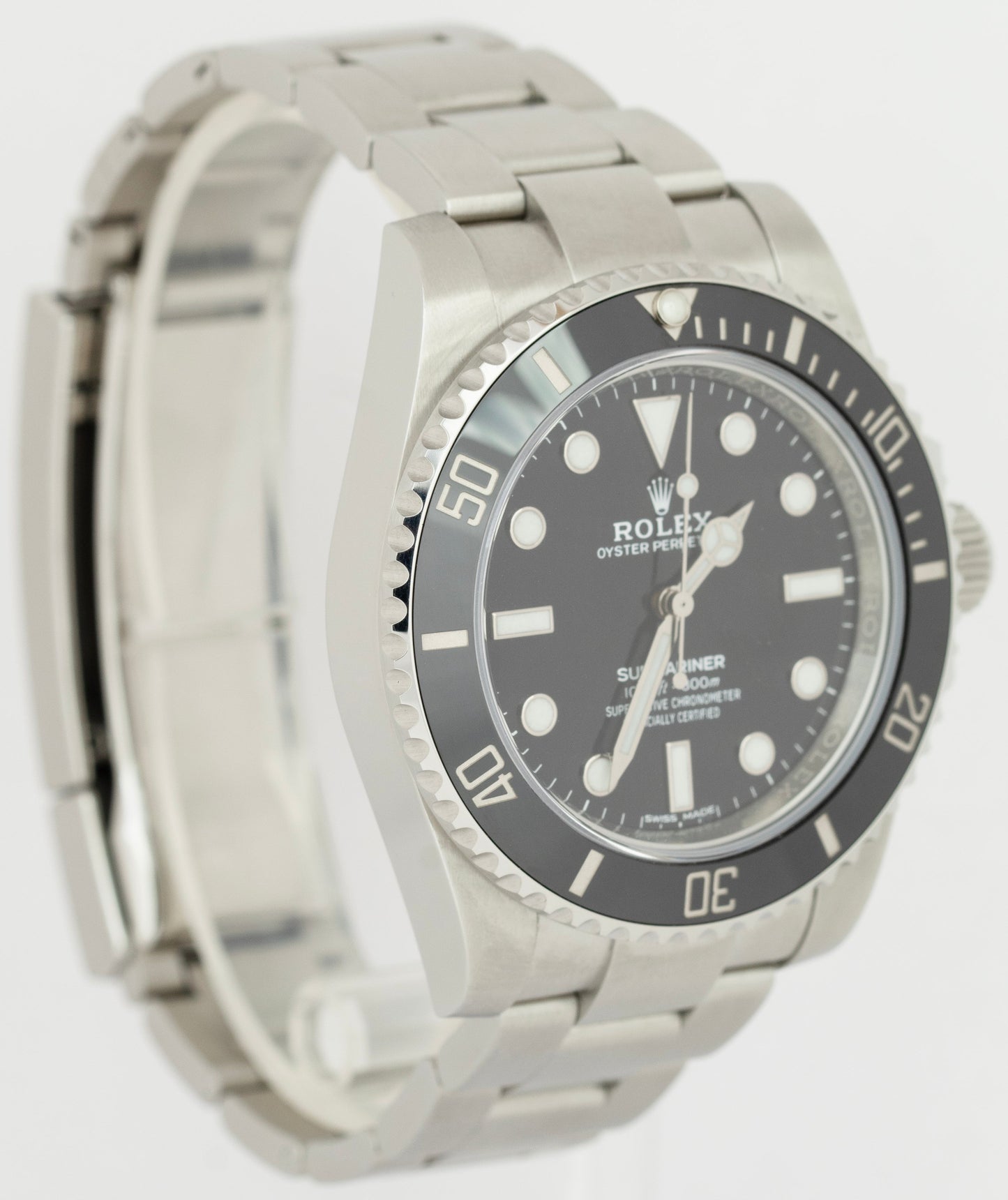 2020 NEW CARD Rolex Submariner No-Date Steel Black Ceramic 114060 40mm Watch B+P