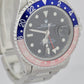 Rolex GMT-Master II PEPSI Blue Red SWISS ONLY Stainless 40mm 16710 Date Watch