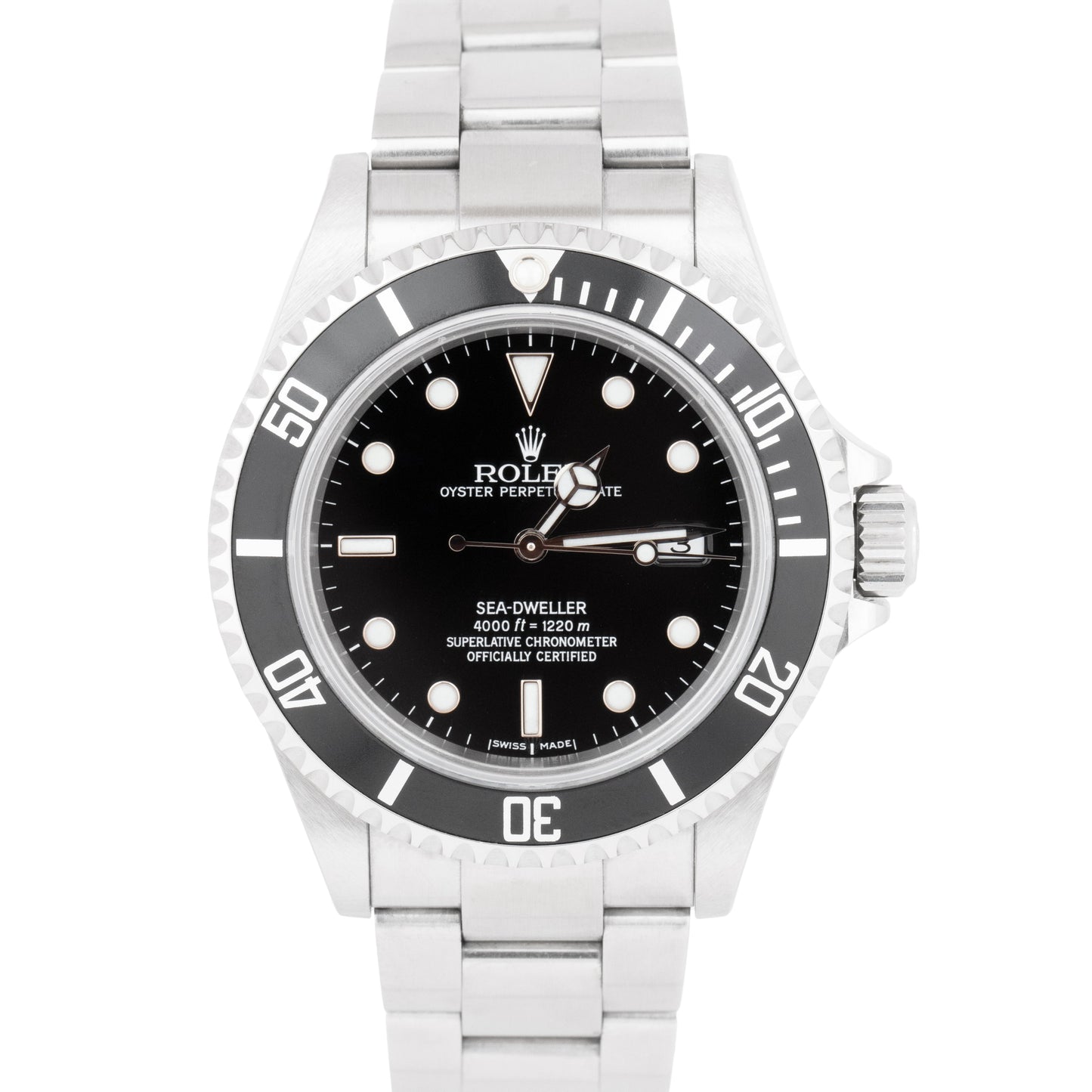 UNPOL. 2007 Rolex Sea-Dweller 16600 40mm Steel Black Automatic Watch PAPERS