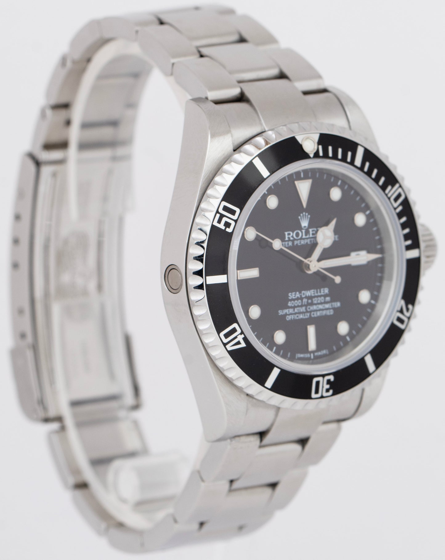 UNPOL. 2007 Rolex Sea-Dweller 16600 40mm Steel Black Automatic Watch PAPERS