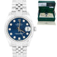 Ladies Rolex DateJust Blue DIAMOND Dial 18K White Gold 31mm JUBILEE Watch 178274