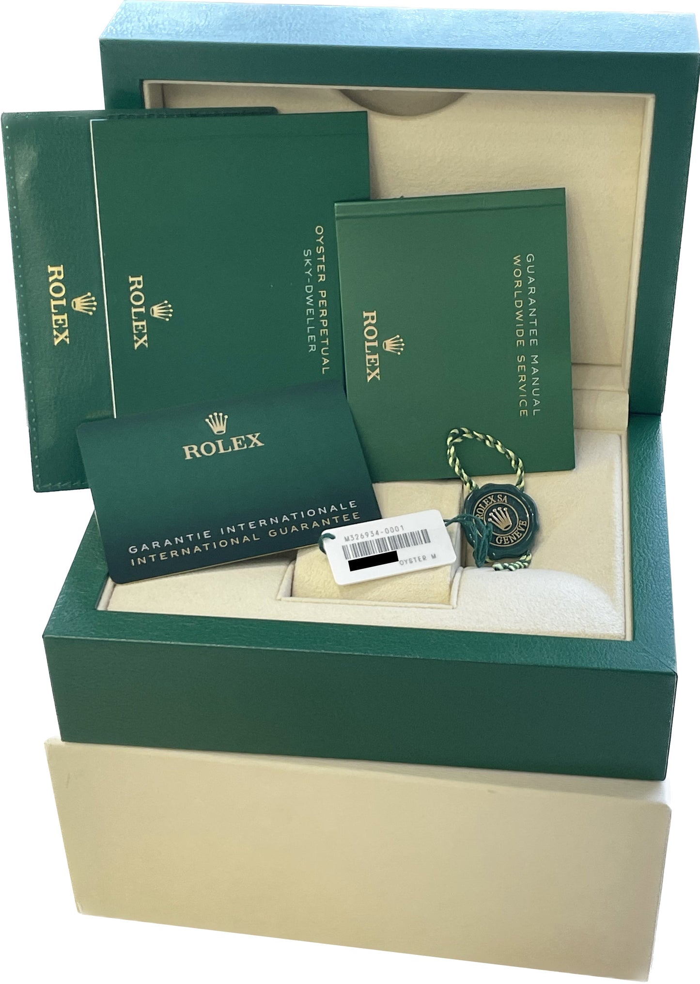 2022 Rolex Sky-Dweller Card White Gold Silver 42mm Oyster Steel Watch 326934 B+P