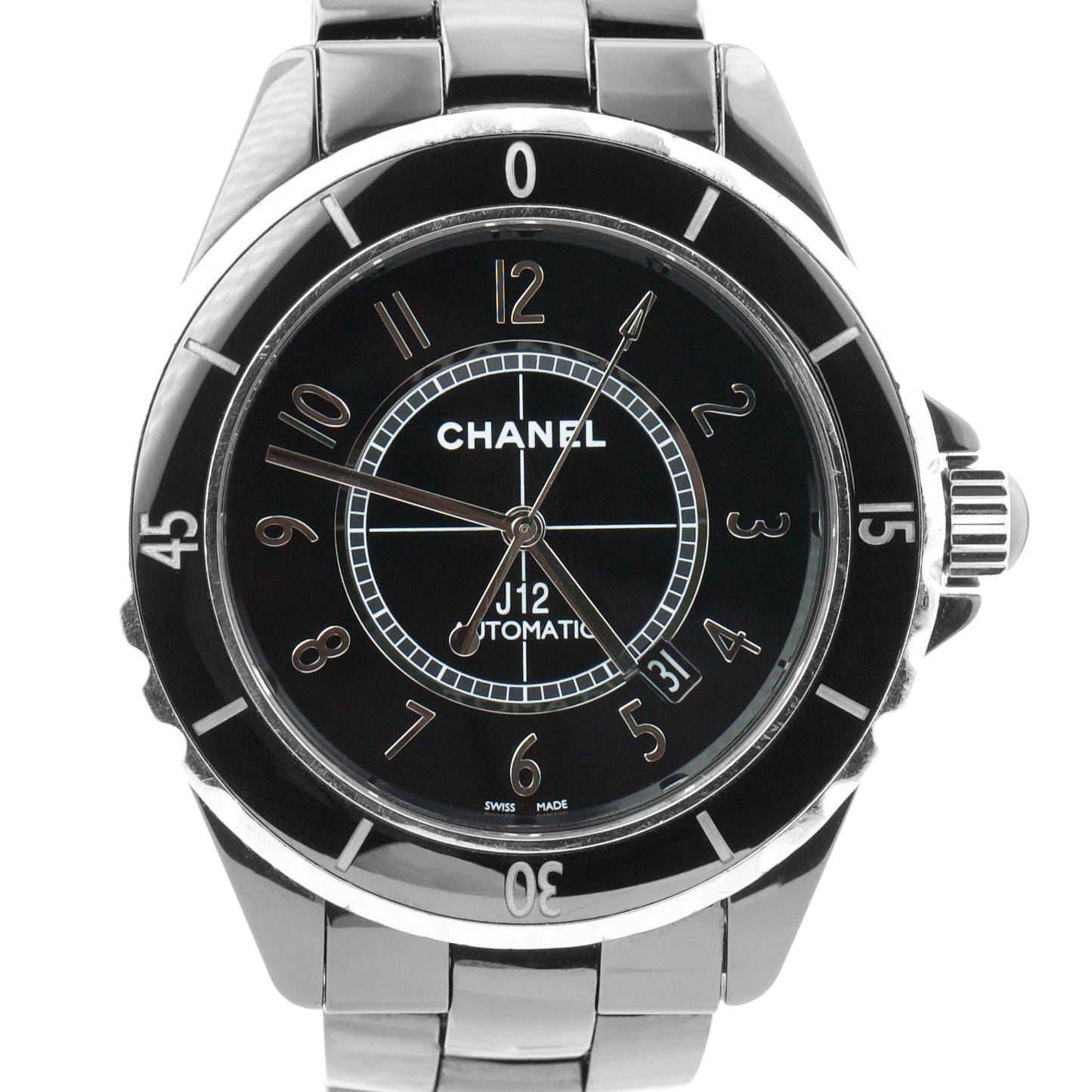 Chanel J12 Black Ceramic Stainless Steel Automatic 42mm Chronograph Watch H3131
