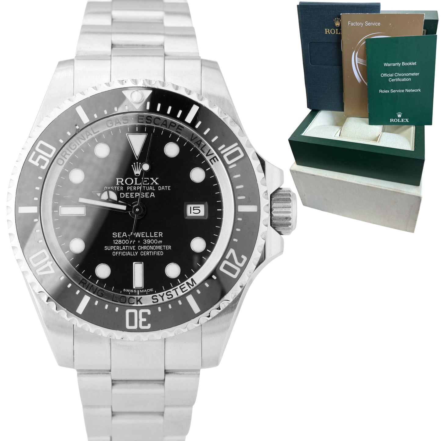 Rolex Sea-Dweller DeepSea 116660 Stainless Steel 44mm Black Ceramic Watch BOX