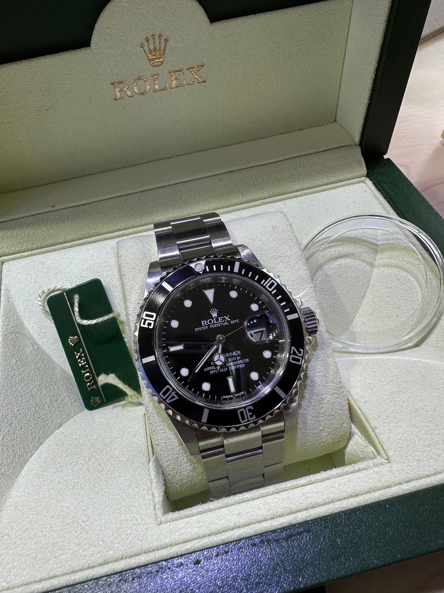 2012 Rolex Submariner Date RANDOM SERIAL Black REHAUT Steel 16610 40mm Watch
