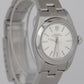 Rolex Oyster Perpetual SILVER DIAL 24mm Stainless Steel NO-HOLES Watch 76080