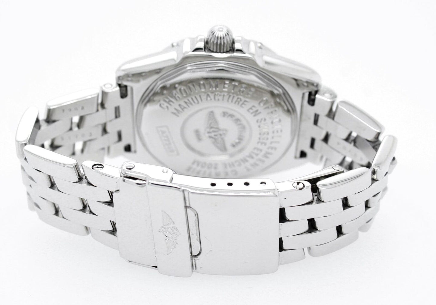 Breitling Callistino A77346 34mm Stainless Steel MOP Dial Diamond Bezel Watch