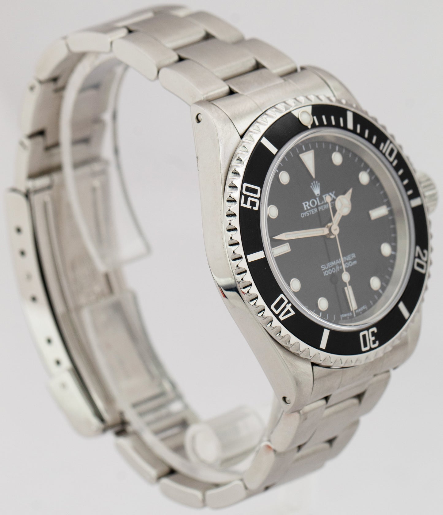 Rolex Submariner No-Date Stainless Steel 40mm Black Oyster LUME Watch 14060