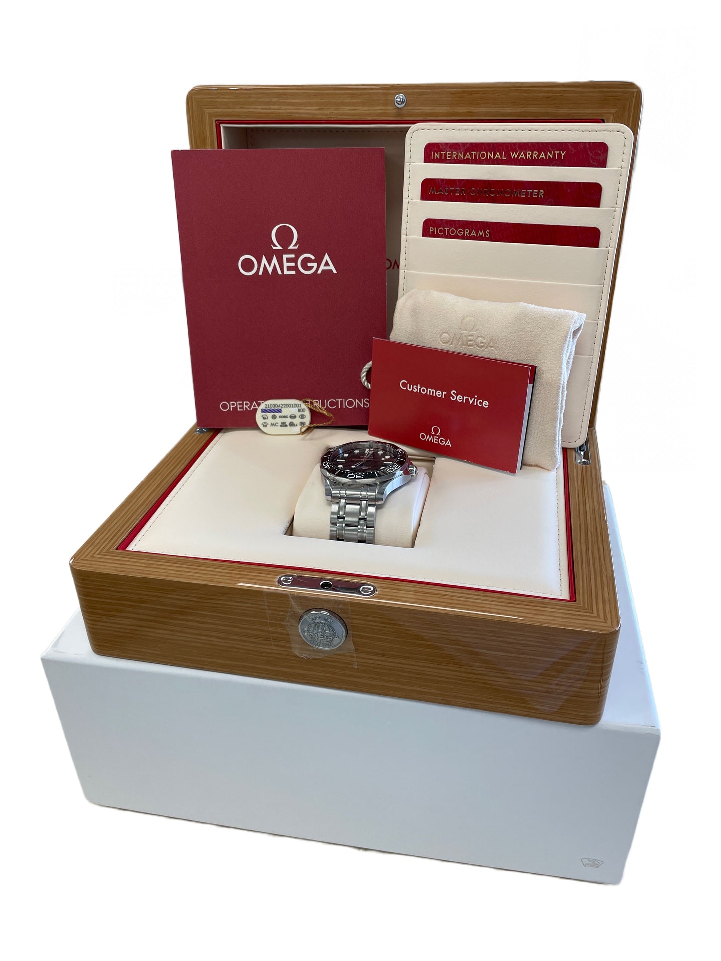 2022 Omega Seamaster Diver 42mm Black Wave 210.30.42.20.01.001 PAPERS Watch B+P